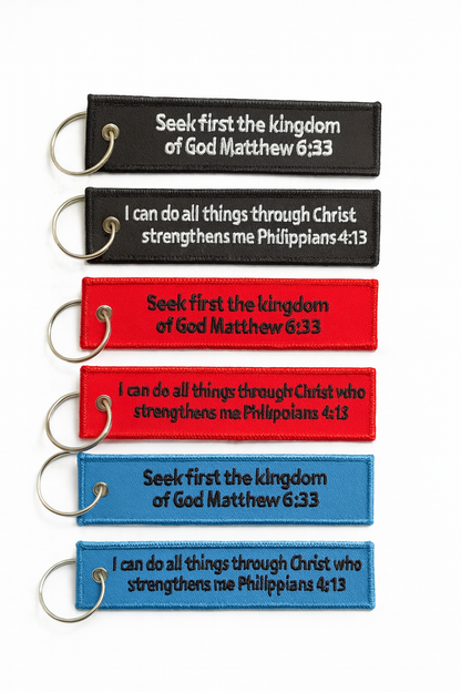 Remove Before Flight Keychain Bible Verse