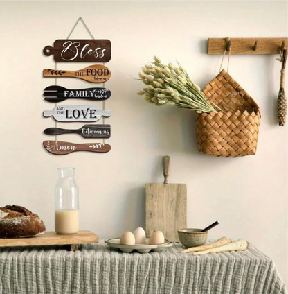 Rustic Wooden Sign of Gratitude & Faith