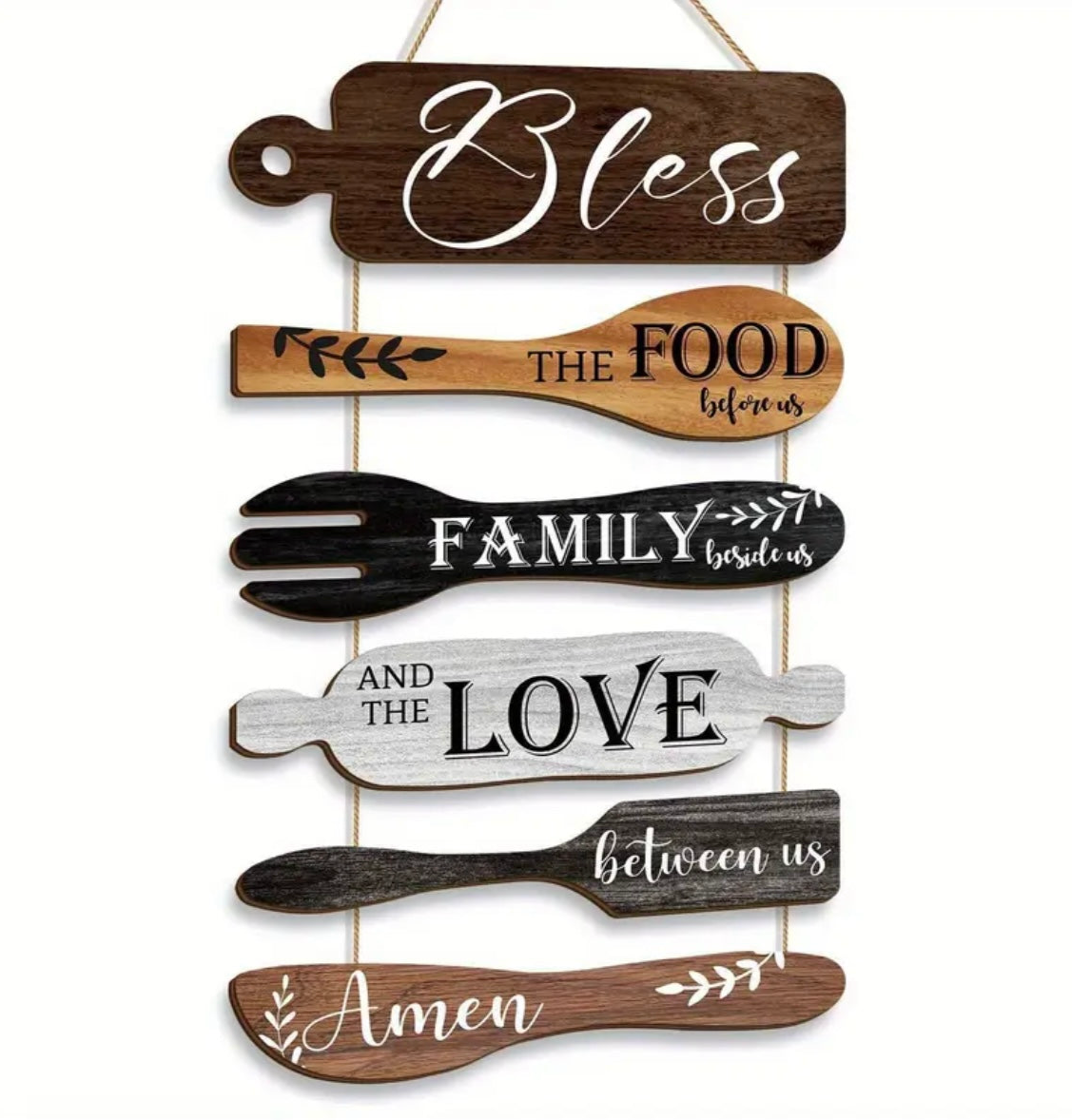 Rustic Wooden Sign of Gratitude & Faith
