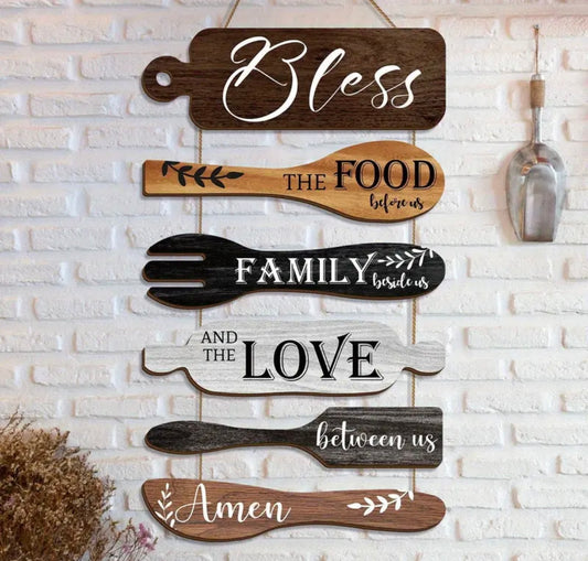 Rustic Wooden Sign of Gratitude & Faith